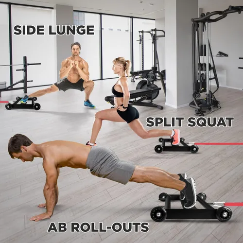 Miniatura 6 de Yes4All Glute Ham Glider, Exercise Wheels for Home Gym Fitness, Glute Hamstring, Booty Building B. Glider Jamón Glider + Banda de Resistencia