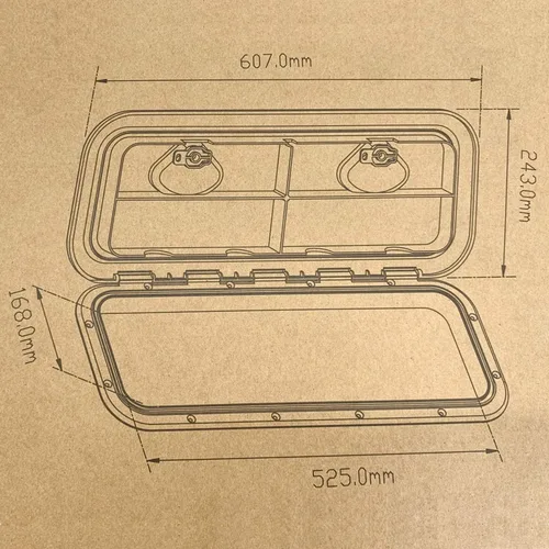 Miniatura 2 de Amarine Made Boat Hatch Access Hatch and Lid Marine Grade 24" x 9-5/8" for Marine Caravan RV-White Negro