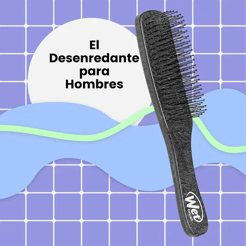 Miniatura 3 de Wet Brush Cepillo desenredante para cabello para hombres, negro, estimula el cuero cabelludo y la barba para un cabello más lleno y fuerte, cerdas