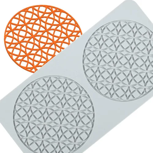 Miniatura 6 de TUKE Moldes de encaje para decoración de pasteles, moldes de silicona de hojas 3D para hornear moldes de gomitas, moldes de fondant de arcilla