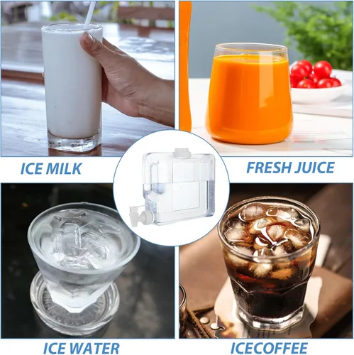 Miniatura 6 de Dispensador de agua para refrigerador, dispensador de agua de plástico para refrigerador, contenedor de agua con espita y tapa de rosca, dispensador