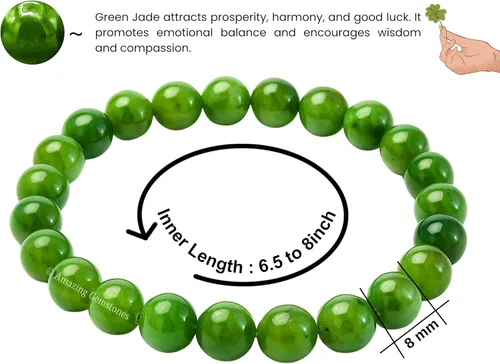 Miniatura 80 de Amazing Gemstone Pulsera de cristal para mujeres y hombres, pulsera de cristal curativo de protección, pulsera elástica con cuentas de piedras