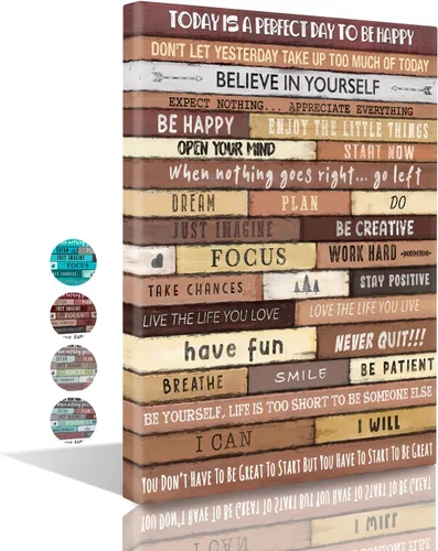 Miniatura 14 de Arte de Pared Inspiracional Lienzo Enmarcado 12 x 16 pulgadas (PARA CONVERTIRSE EN EL 1%) - Arte de Pared Decorativo con Citas Motivacionales