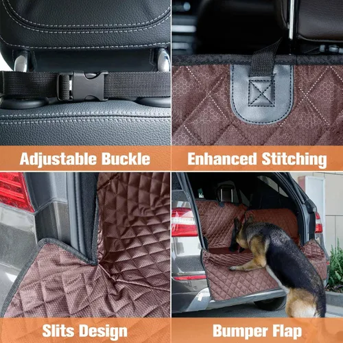 Miniatura 7 de PETICON Funda para compartimiento de carga para SUV para perros, forro de carga para mascotas impermeable, alfombra para asiento de perros para SUV