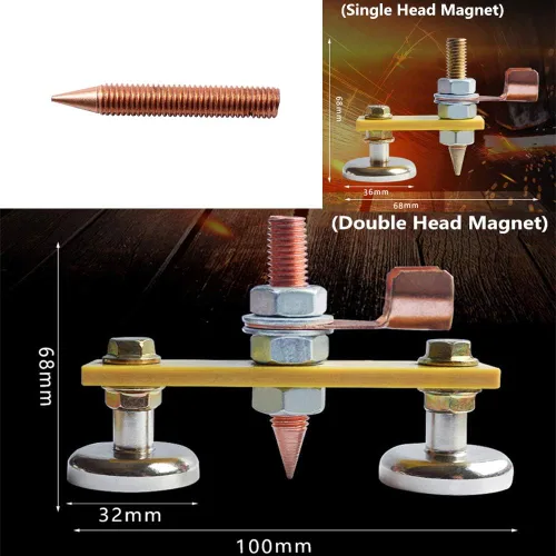 Miniatura 2 de 6 cabezales de soldadura magnéticos, abrazadera de tierra de soldadura, soporte de soldadura magnética, gran succión de magnetismo, abrazaderas