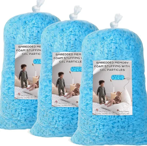 Miniatura 13 de Relleno de Puf, Relleno de Espuma Viscoelástica Triturada de 30 Libras, Relleno de Silla de Puf, Inserto de Recarga para Puf, Relleno para Saco