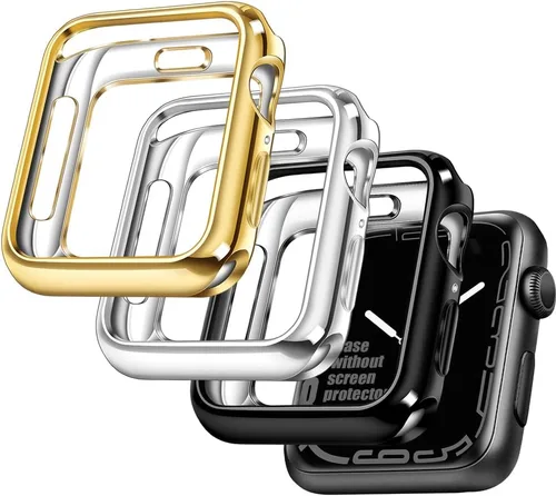 Miniatura 42 de top4cus - Funda ecológica protectora, de TPU suave y flexible, compatible con iWatch Series 5, Series 4, Series 3, Series 2 y Series 1 Dorado