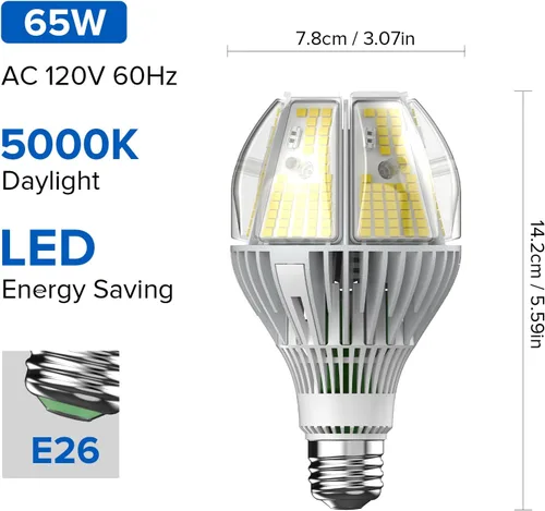 Miniatura 3 de SANSI Bombilla LED A21 de 10,000 lúmenes, bombilla súper brillante de 650 W equiv. E26 con amplio ángulo de haz de 270°, bombilla de 5000 K luz