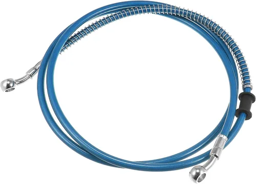 Miniatura 9 de Motoforti 66.93 pulgadas de longitud 0.394 in ID motocicleta línea de freno hidráulico tubo de manguera de aceite de acero inoxidable trenzado cable