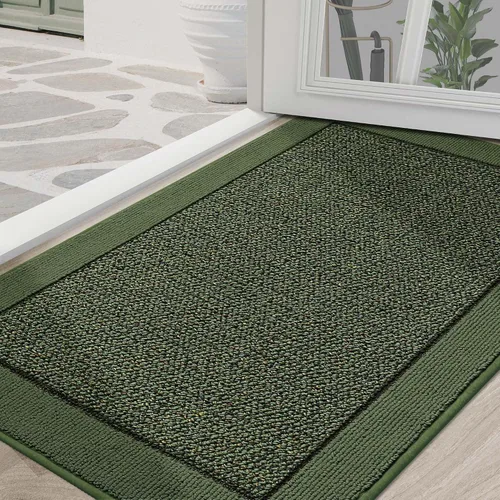 Miniatura 23 de BEQHAUSE Tapete para puerta interior de 20 x 32 pulgadas, tapete antideslizante para entrada, lavable, resistente a la suciedad, tapete