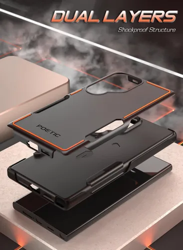 Miniatura 2 de Poetic Neon Series - Funda compatible con Galaxy S24 Ultra 5G de 6.8 pulgadas, doble capa, resistente, resistente, ligera, delgada, a prueba de Negro