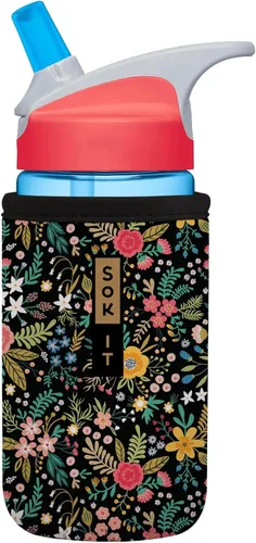 Miniatura 5 de Sok It BotlSok Funda para botella de agua con cubierta de neopreno aislante (Floral abstracto, se ajusta a CamelBak o Nalgene de 12 onzas)