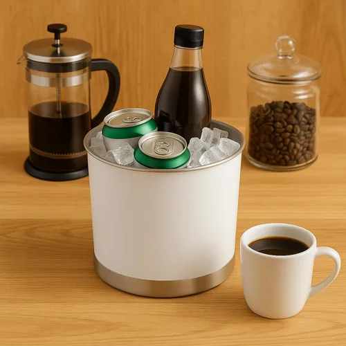 Miniatura 7 de Creative Home Soporte para utensilios de acero inoxidable, organizador de herramientas de cocina extra grande de 7 pulgadas para decoración de Blanco