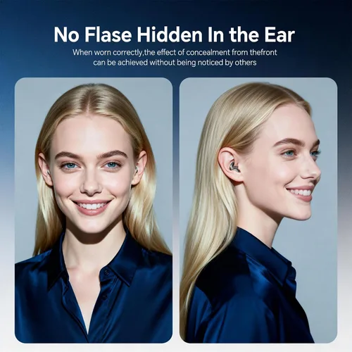 Miniatura 3 de Xmenha Auriculares Inalámbricos Planos Invisibles para Dormir IPX5 Impermeables Auriculares Delgados Invisibles para Dormir para Personas que