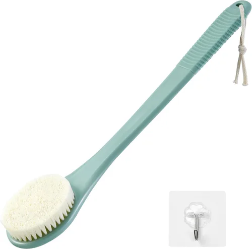 Miniatura 11 de Limpiador de espalda para ducha, cepillo corporal de ducha para limpieza con mango largo para ducha, limpiador de espalda de 17 pulgadas para ducha