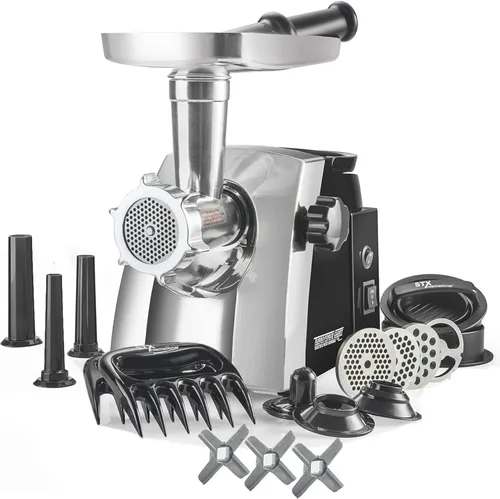 STX International Turboforce Cadet 2000 Series Moledora de Carne Eléctrica | Potente para Uso Doméstico 5-en-1 | Rellenadora de Salchichas |