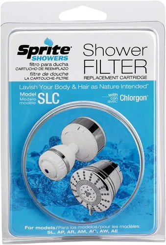 Miniatura 5 de Sprite Showers SLC-R Slim-Line Shower Filter Replacement Cartridge, 1 Unidad (Paquete de 1), Azul