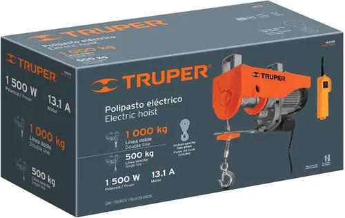 Miniatura 5 de TRUPER Polipasto eléctrico de 1 tonelada POLE-1000