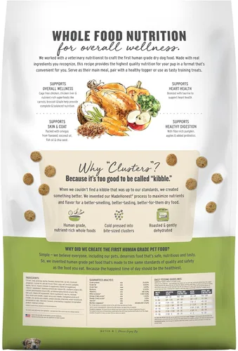 Miniatura 2 de The Honest Kitchen Alimento seco para perros de grado humano, pollo sin granos, bolsa de 20 libras