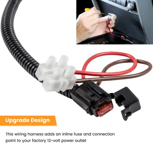 Miniatura 5 de Adaptador de corriente de 12 voltios para Jeep Wrangler JL JLU Unlimited y Gladiator JT 2018-2020 2021 2022 2023 2024 2025 y para Jeep Wrangler JK