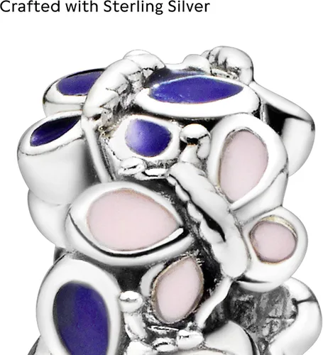 Miniatura 3 de PANDORA Joyería de mariposas espaciador de plata de ley, Metal Esmalte, no aplica