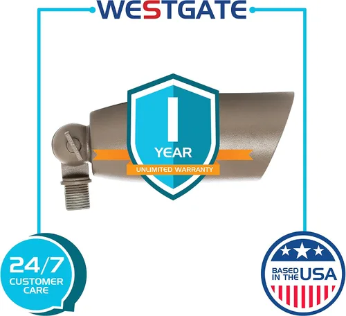Miniatura 6 de Westgate Foco LED de paisaje impermeable, iluminación direccional ajustable para patio, terraza, jardín, camino, área de piscina, todos
