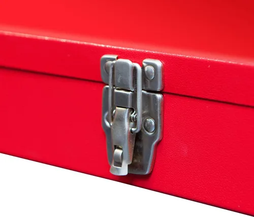 Miniatura 6 de BIG RED TB101 Torin Caja de herramientas portátil de acero estilo techo de cadera de 19 pulgadas con cierre de pestillo de metal y bandeja