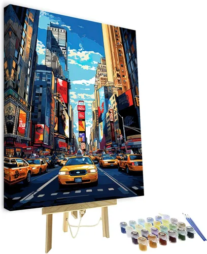 Miniatura 11 de Kit de pintura por números de playa con rocas para adultos, Moonbend DIY Kit de pintura al óleo, lienzo nocturno, pigmento acrílico, pintura
