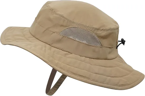 Miniatura 35 de Connectyle Sombrero de sol para niños y niñas, sombrero de pescador de ala ancha UPF 50+, sombrero de protección solar, sombrero transpirable