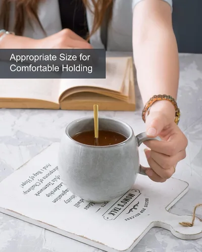 Miniatura 4 de Juego de tazas grandes de café de 4 a 20 onzas con asa para café con leche, cereales, té, cacao, leche, regalo de tazas de Navidad de Acción