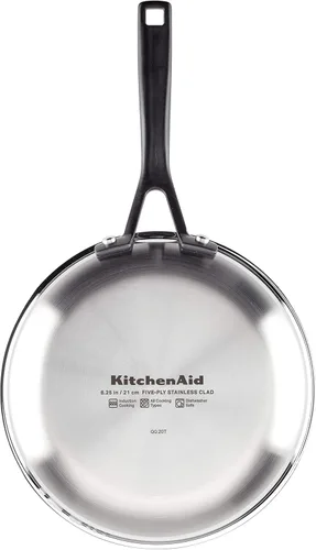 Miniatura 8 de KitchenAid Juego de ollas y sartenes de acero inoxidable pulido de 5 capas, 10 piezas