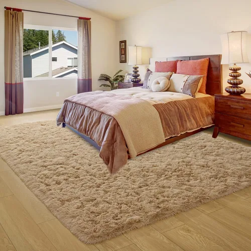 Miniatura 4 de Ompaa Alfombra Esponjosa, Alfombras de Área Súper Suaves y Peludas para Dormitorio y Sala de Estar - 6' x 9' Alfombra Grande de Felpa Peluda Shag