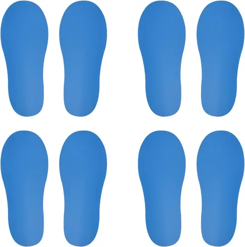 Miniatura 15 de PATIKIL Adhesivo de huellas de 10 x 4, 4 pares de zapatos de PVC para decoración de clase, guía de escaleras, color azul