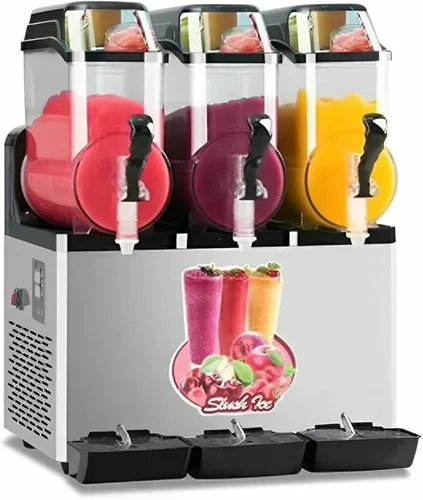 Miniatura 12 de Máquina para hacer hielo en granizado de 12/24/36L, máquina comercial para hacer jugos granizados, máquina de bebidas congeladas de batido de Rojo