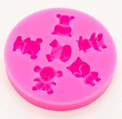 Miniatura 3 de Molde de silicona 3D de animales de zoológico, elefante, zorro, koala, oso, perro, toro, para bricolaje, caramelos, gelatina, pudín, fondant