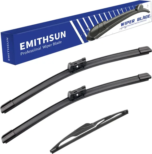 Miniatura 17 de EMITHSUN® Juego de limpiaparabrisas de repuesto para Jeep Wrangler 2007-2017, que cumplen con la calidad OEM, juego de limpiaparabrisas delanteros