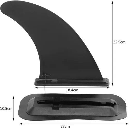 Miniatura 5 de Aleta de tabla de surf de 9 pulgadas, tabla de surf inflable, aleta de cuenca de surf, aleta central de PVC desmontable con base, tabla de remo