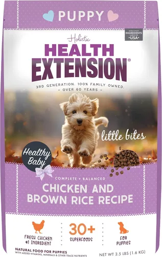 Miniatura 12 de Health Extension Little Bites Alimento Seco para Perros para Razas Toy y Pequeñas, Receta de Pollo y Arroz Integral, con Probióticos
