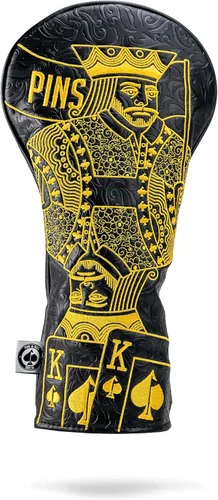 Pins & Aces USA Head Cover - Premium, Hand-Made Leather, Hi Quality Headcover - American Pride Styled, Tour Quality Golf Club Cover - Style and