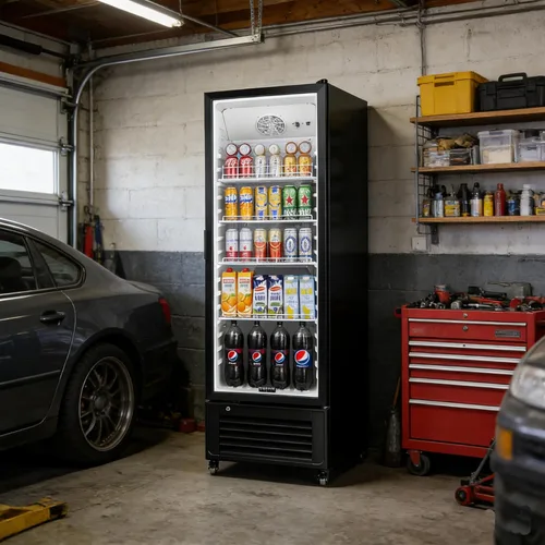Miniatura 4 de BODEGA COOLER Refrigerador comercial de bebidas, refrigerador con pantalla de 290 L con luz LED suave, 264 latas y 120 botellas, refrigerador