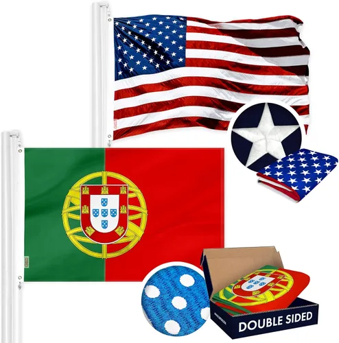 Miniatura 15 de G128 Paquete combinado: bandera estadounidense de Estados Unidos de 3 x 5 pies bordada de estrellas y Gadsden (Dont Tread On Me) bandera de 3 x 5