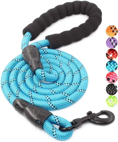 Miniatura 15 de BAAPET Correa para perro de 2/4/5/6 pies con cómodo mango acolchado e hilos altamente reflectantes para perros pequeños, medianos y grandes