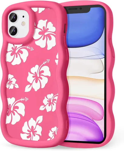 Miniatura 251 de Compatible con iPhone SE/8/7 Funda para Mujeres y Niñas, Marco Ondulado Rizado con Patrón Lindo, Estética Delgada Suave Silicona TPU Parachoques