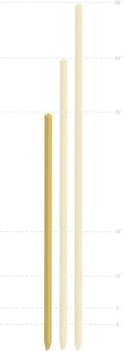 Miniatura 2 de Jim Gem 1 x 1 x 36 pulgadas, estacas de guardia de madera, paquete de 50