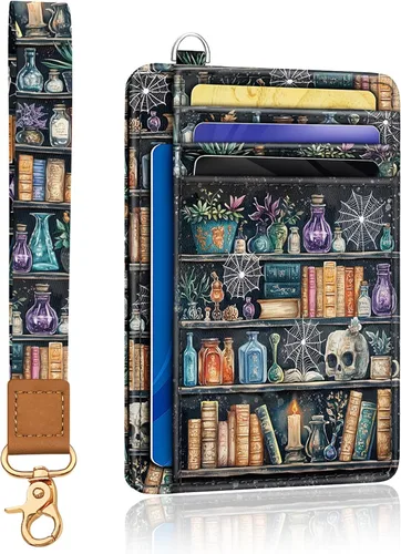 Miniatura 42 de Yonlevres Cartera delgada para tarjetas de crédito, cartera RFID para mujer, bolsillo frontal, soporte para tarjetas pequeñas, estuche para tarjetas