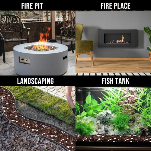Miniatura 6 de Skyflame 4.53 kg de vidrio resistente al fuego, de 1.27 cm, de brillo intenso para paisajismo de chimenea, lugar para fogatas, Reflectante de cobre.