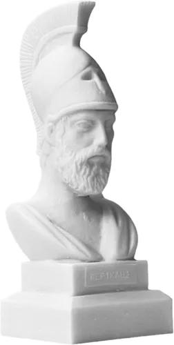 Miniatura 6 de Pericles, líder de la democracia ateniense, escultura de estatua de alabastro fundido