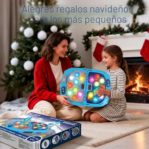 Miniatura 6 de Whack A Topo, juego interactivo de Pound a Topo, juguetes para niños de más de 4 años, juego de topo para niños pequeños, juguetes educativos Azul