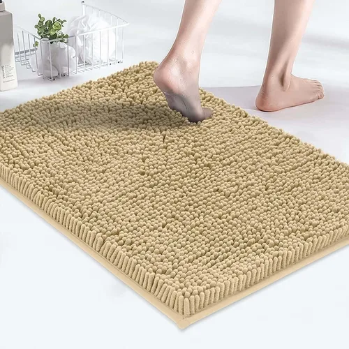 Alfombras de baño, extra suaves y absorbentes, antideslizantes, felpilla de lujo, alfombras de felpa para bañeras, ducha y debajo del fregadero,