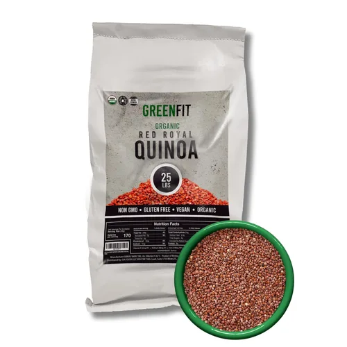Miniatura 6 de Quínoa Royal Orgánica Tri-Color de Greenfit Sin GMO, Sin Gluten, Vegana y Orgánica Proteína Completa, Alta Fibra, Quinoa Tri-Color Baja
